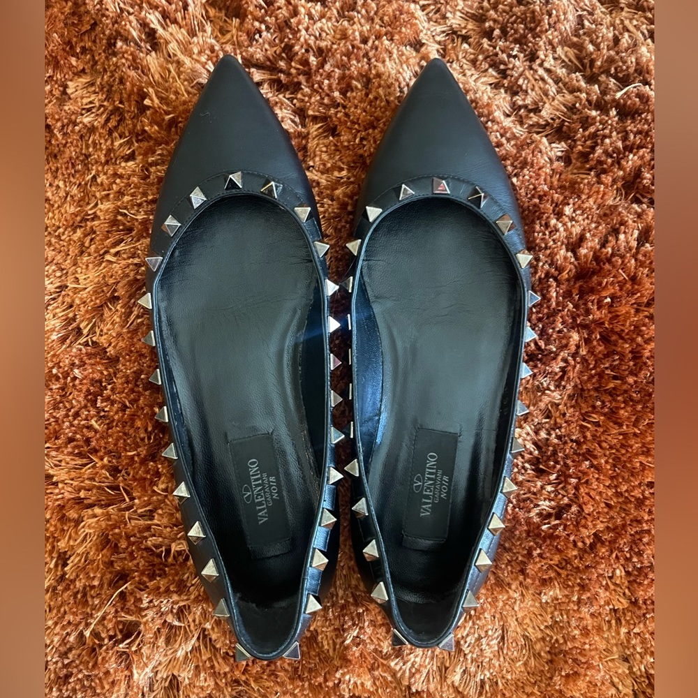 Valentino Rockstud Black Flat (EU 37)